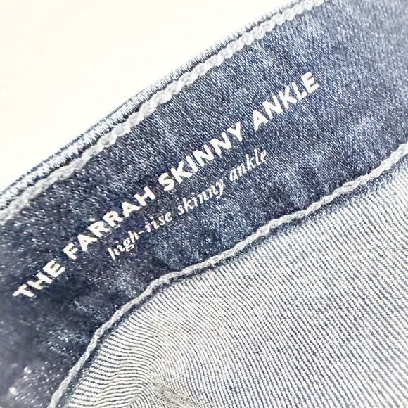 AG The Farrah Skinny Ankle High-Rise Dark Wash Denim Jeans Size 27 - Picture 6 of 9